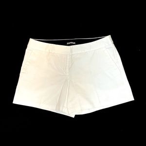Express White Mid-rise Shorts